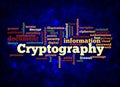 Word Cloud with CRYPTOGRAPHY concept create with text only Royalty Free Stock Photo