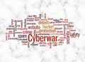 Word Cloud with CYBERWAR concept create with text only Royalty Free Stock Photo