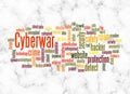 Word Cloud with CYBERWAR concept create with text only Royalty Free Stock Photo