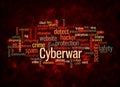 Word Cloud with CYBERWAR concept create with text only Royalty Free Stock Photo