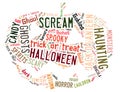 Word Cloud dealing with Halloween Royalty Free Stock Photo