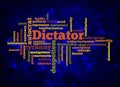 Word Cloud with DICTATOR concept create with text only Royalty Free Stock Photo