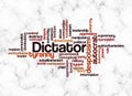 Word Cloud with DICTATOR concept create with text only Royalty Free Stock Photo