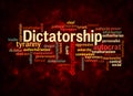 Word Cloud with DICTATORSHIP concept create with text only Royalty Free Stock Photo