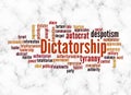 Word Cloud with DICTATORSHIP concept create with text only