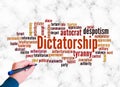 Word Cloud with DICTATORSHIP concept create with text only Royalty Free Stock Photo