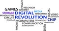 Word cloud - digital revolution Royalty Free Stock Photo