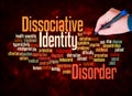 Word Cloud with DISSOCIATIVE IDENTITY DISORDER concept create with text only