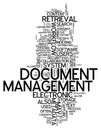 Word Cloud Document Management Royalty Free Stock Photo