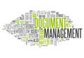 Word Cloud Document Management Royalty Free Stock Photo