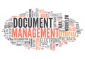 Word Cloud Document Management Royalty Free Stock Photo