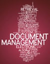 Word Cloud Document Management Royalty Free Stock Photo