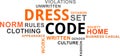 Word cloud - dress code Royalty Free Stock Photo