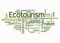 Word Cloud with ECOTOURISM concept create with text only