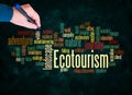 Word Cloud with ECOTOURISM concept create with text only Royalty Free Stock Photo