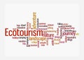 Word Cloud with ECOTOURISM concept, isolated on a white background