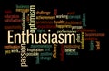 Word Cloud with ENTHUSIASM concept Royalty Free Stock Photo
