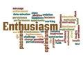 Word Cloud with ENTHUSIASM concept Royalty Free Stock Photo