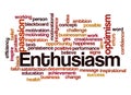 Word Cloud with ENTHUSIASM concept Royalty Free Stock Photo