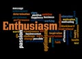 Word Cloud with ENTHUSIASM concept Royalty Free Stock Photo