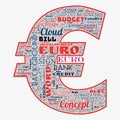 Word Cloud of the EURO Royalty Free Stock Photo