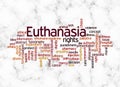 Word Cloud with EUTHANASIA concept create with text only
