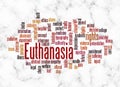 Word Cloud with EUTHANASIA concept create with text only