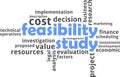 Word cloud - feasibility study Royalty Free Stock Photo