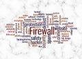 Word Cloud with FIREWALL concept create with text only Royalty Free Stock Photo