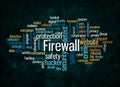 Word Cloud with FIREWALL concept create with text only Royalty Free Stock Photo
