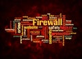 Word Cloud with FIREWALL concept create with text only Royalty Free Stock Photo