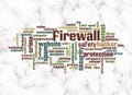 Word Cloud with FIREWALL concept create with text only Royalty Free Stock Photo