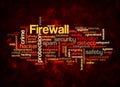 Word Cloud with FIREWALL concept create with text only Royalty Free Stock Photo