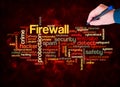 Word Cloud with FIREWALL concept create with text only Royalty Free Stock Photo