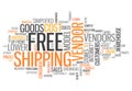 Word Cloud Free Shipping Royalty Free Stock Photo