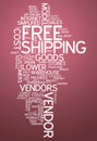 Word Cloud Free Shipping Royalty Free Stock Photo