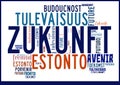 Word Cloud Future in different languages Royalty Free Stock Photo