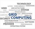 Word cloud - Grid computing Royalty Free Stock Photo