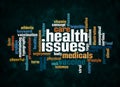 Word Cloud with health issues concept create with text only Royalty Free Stock Photo