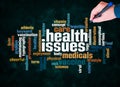 Word Cloud with health issues concept create with text only Royalty Free Stock Photo