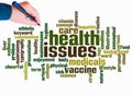 Word Cloud with health issues concept create with text only Royalty Free Stock Photo