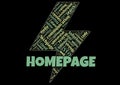 Word cloud of homepage Royalty Free Stock Photo