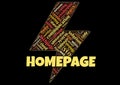 Word cloud of homepage Royalty Free Stock Photo