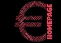 Word cloud of homepage Royalty Free Stock Photo