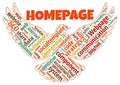 Word cloud of homepage Royalty Free Stock Photo