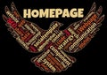 Word cloud of homepage Royalty Free Stock Photo