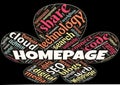 Word cloud of homepage Royalty Free Stock Photo