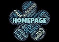 Word cloud of homepage Royalty Free Stock Photo