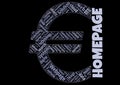 Word cloud of homepage Royalty Free Stock Photo