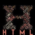 Word cloud of the HTML